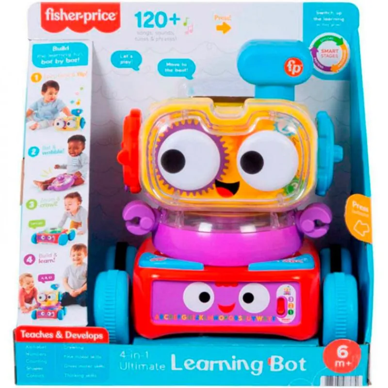 FISHER PRICE Juegos Y Juguetes Educativos|Robot Aprendizaje 4 en 1