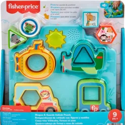 FISHER PRICE Primera Infancia Y Preescolar|Rompecabezas de Vehículo con Figuras y Sonidos
