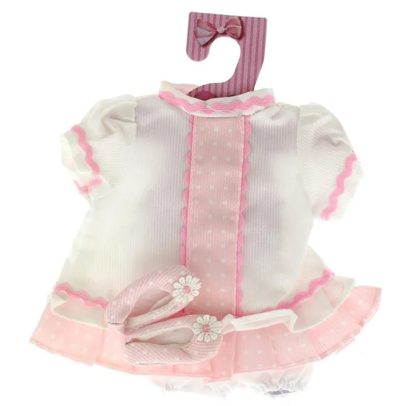 DRIM DISCOUNT Muñecas|Ropita para Muñecos Blanco con Rosa 35 cm