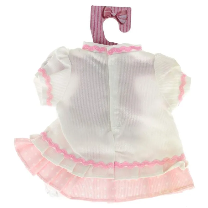 DRIM DISCOUNT Muñecas|Ropita para Muñecos Blanco con Rosa 35 cm
