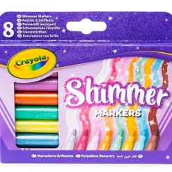 CRAYOLA Rotuladores con Purpurina Pack 8- Manualidades|Escolar