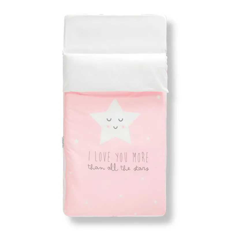 PETITE STAR Ropa De Cuna|Juegos De Madera|Saco nórdico cuna 60*120 I Love Rosa
