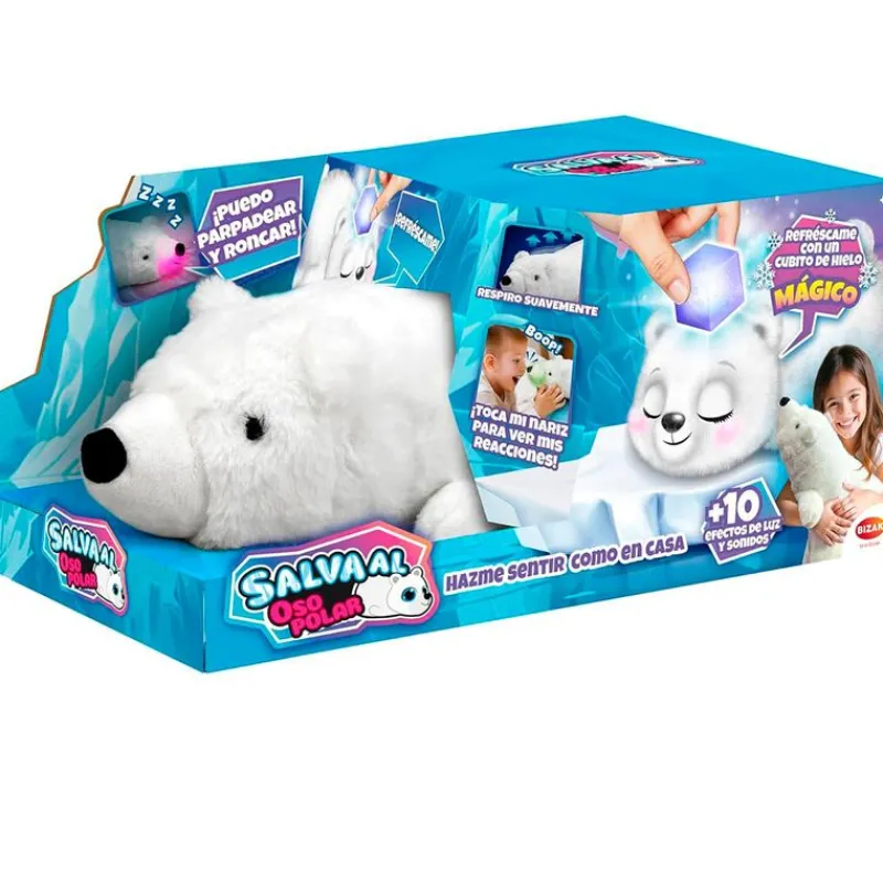 BIZAK Salva al Oso Polar Peluche Interactivo- Electrónicos