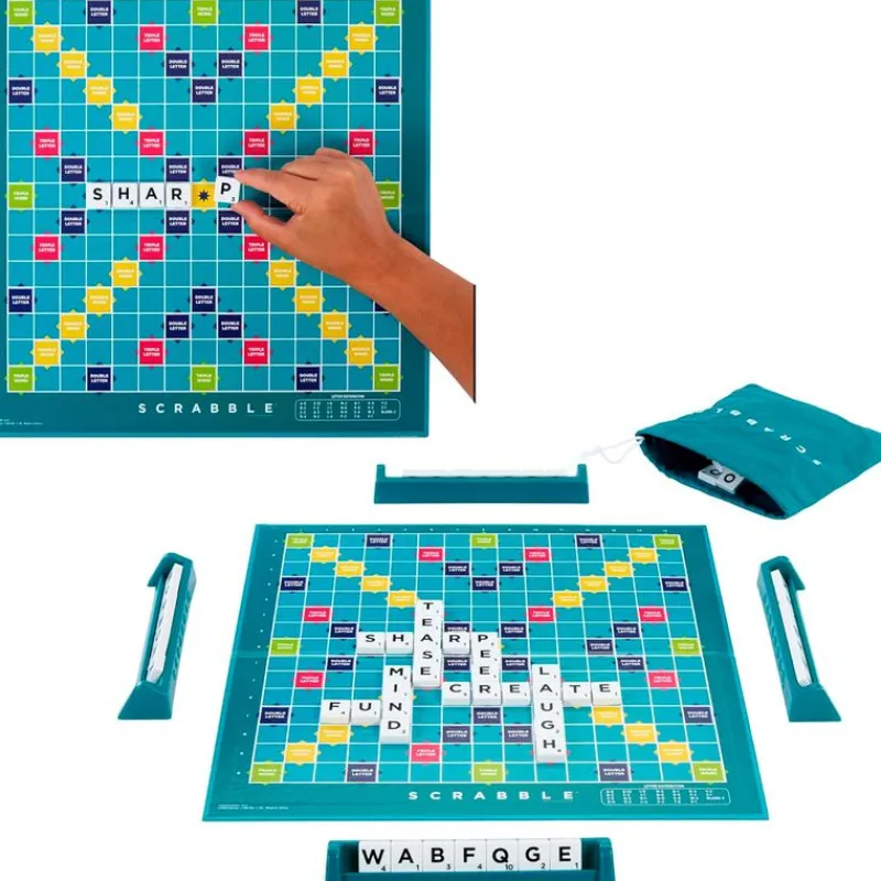 MATTEL Juegos De Mesa|Scrabble Original 2 Juegos en 1