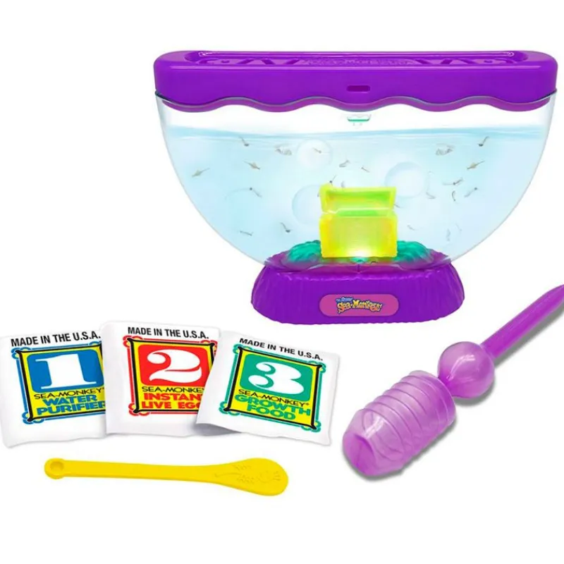BIZAK Juegos Y Juguetes Educativos|Sea Monkeys Ocean Zoo Cofre Del Tesoro Con Luz