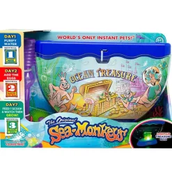 BIZAK Juegos Y Juguetes Educativos|Sea Monkeys Ocean Zoo Cofre Del Tesoro Con Luz