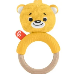 FISHER PRICE Chupetes Y Dentición|Juegos De Madera|Sensimals Mordedor Animalito Madera Surtido