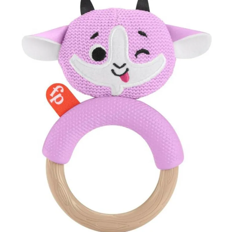 FISHER PRICE Chupetes Y Dentición|Juegos De Madera|Sensimals Mordedor Animalito Madera Surtido