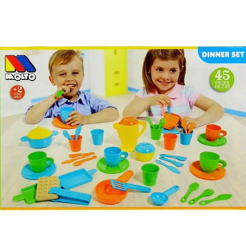 MOLTO Juegos Y Juguetes De Imitación|Set de Comida de 45 Piezas