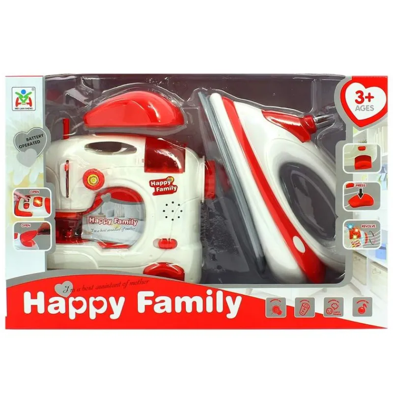 DRIM DISCOUNT Set Máquina de Coser y Plancha Infantil- Juegos Y Juguetes De Imitación