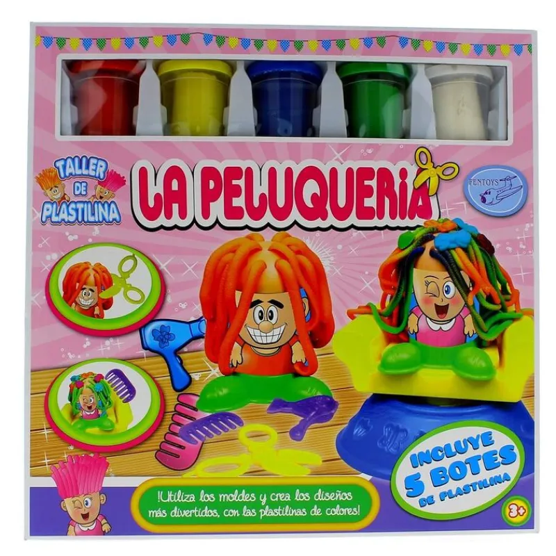 DRIM DISCOUNT Manualidades|Set Plastilina Peluquería con 5 Botes
