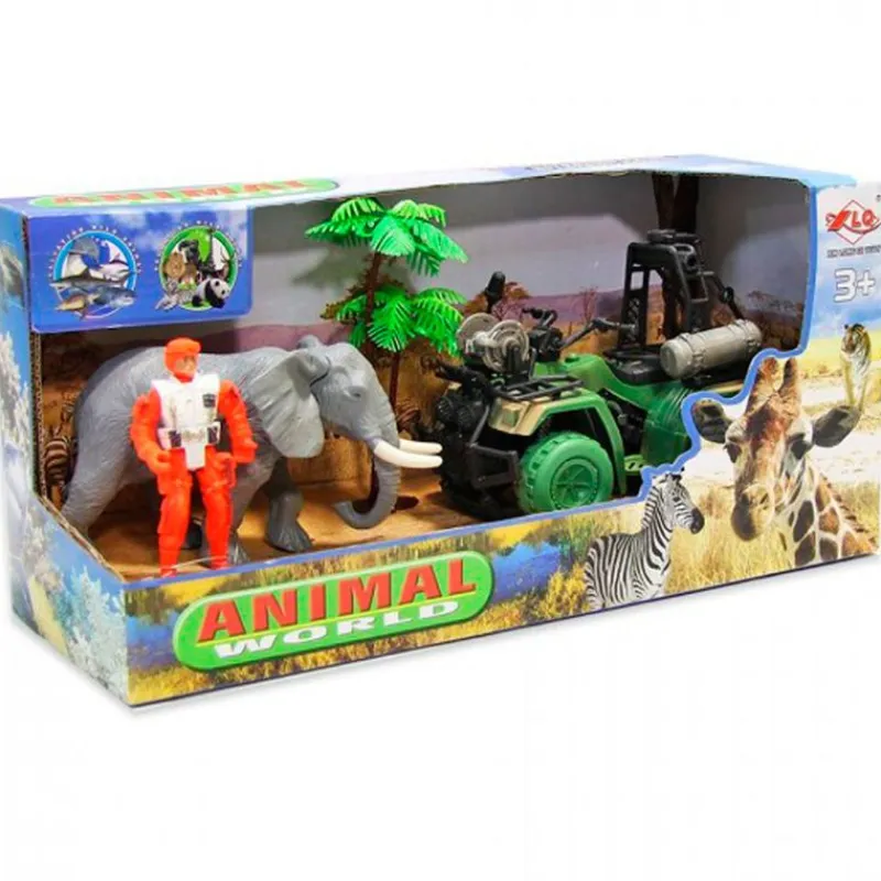 DRIM DISCOUNT Set Rescate Animales Elefante- Figuras Y Figuras De Acción