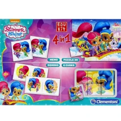 CLEMENTONI Shimmer and Shine Edukit 4 en 1- Juegos Y Juguetes Educativos