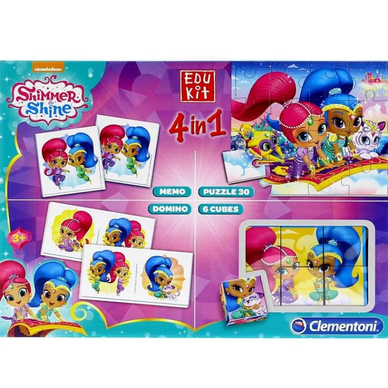 CLEMENTONI Shimmer and Shine Edukit 4 en 1- Juegos Y Juguetes Educativos