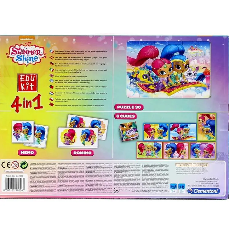 CLEMENTONI Shimmer and Shine Edukit 4 en 1- Juegos Y Juguetes Educativos