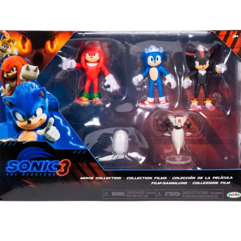 JAKKS PACIFIC Sonic la Película 3 Pack 5 Figuras- Figuras Videojuegos|Figuras Y Figuras De Acción