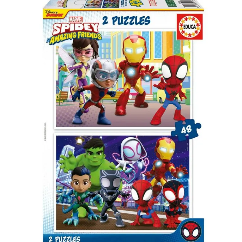 EDUCA Spiderman y sus Amigos Puzzle 2x48 Piezas- Puzzles Y Construcciones