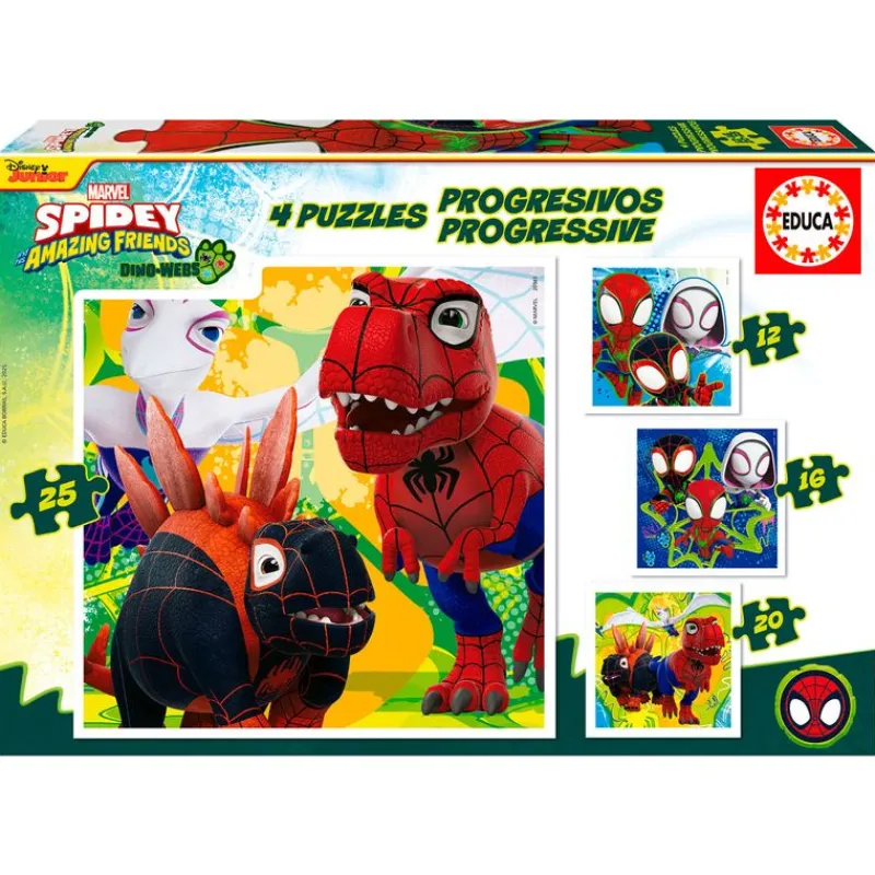 EDUCA Puzzles Y Construcciones|Spidey Pack Puzzles Progresivos