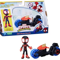 HASBRO Spidey y sus Amigos Motocicleta con Figura Surtida- Figuras Y Figuras De Acción