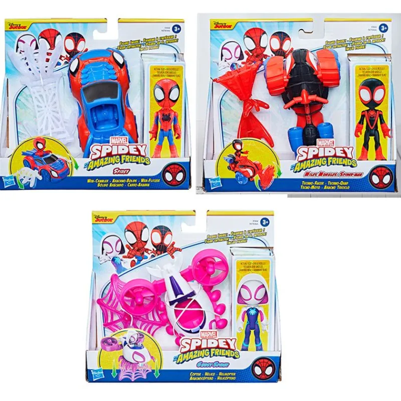 HASBRO Figuras Y Figuras De Acción|Spidey y sus Amigos Vehículo con Figura Surtida