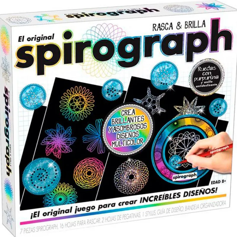SELECCION DRIM Spirograph Rasca & Brilla- Manualidades