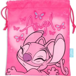 ARDITEX Escolar|Stitch Bolsa Merienda Rosa Ángel