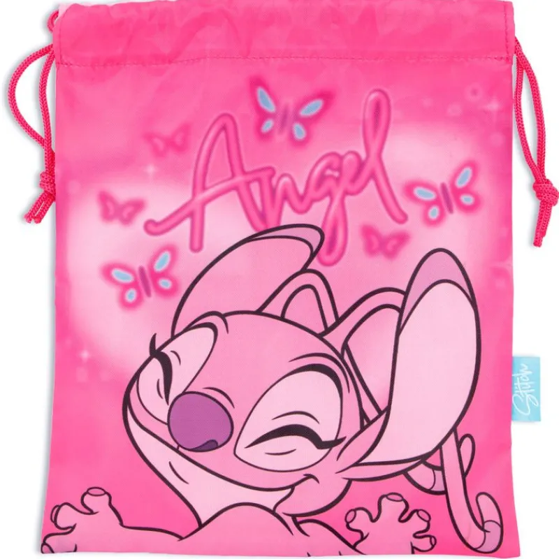 ARDITEX Escolar|Stitch Bolsa Merienda Rosa Ángel