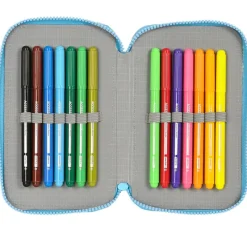 SAFTA Stitch Estuche Escolar Doble- Escolar