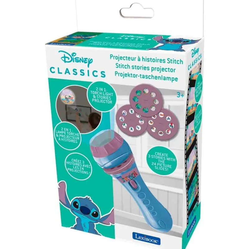 LEXIBOOK Juegos Y Juguetes Educativos|Electrónicos|Stitch Linterna Proyector Cuento
