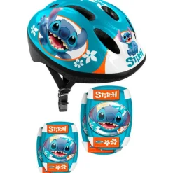 SELECCION DRIM Stitch Pack Protecciones + Casco- Bicicletas, Correpasillos Y Triciclos