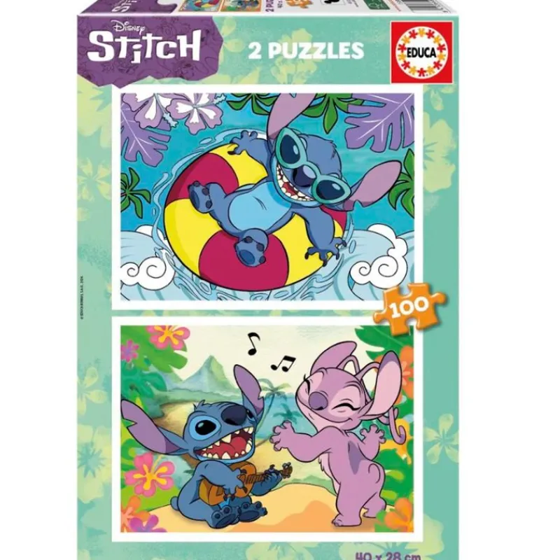 EDUCA Stitch|Puzzles De 100 A 500 Piezas|Stitch Puzzle 2x100 Piezas