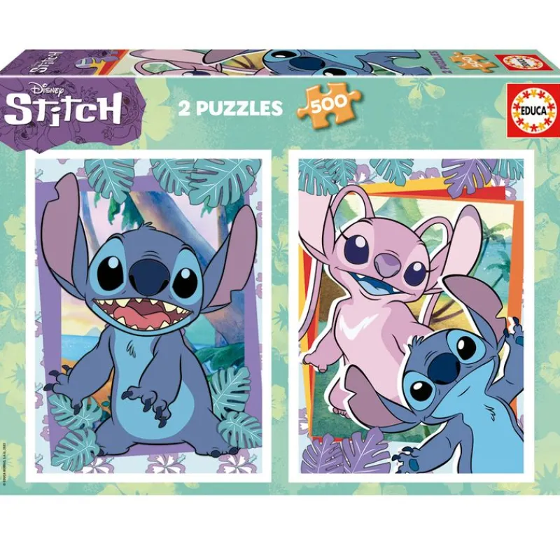 EDUCA Stitch|Puzzles De 100 A 500 Piezas|Stitch Puzzle 2x500 Piezas