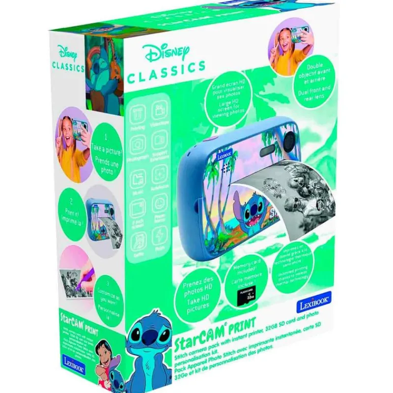 LEXIBOOK Stitch|Electrónicos|Stitch StarCAM Print Cámara con Impresora