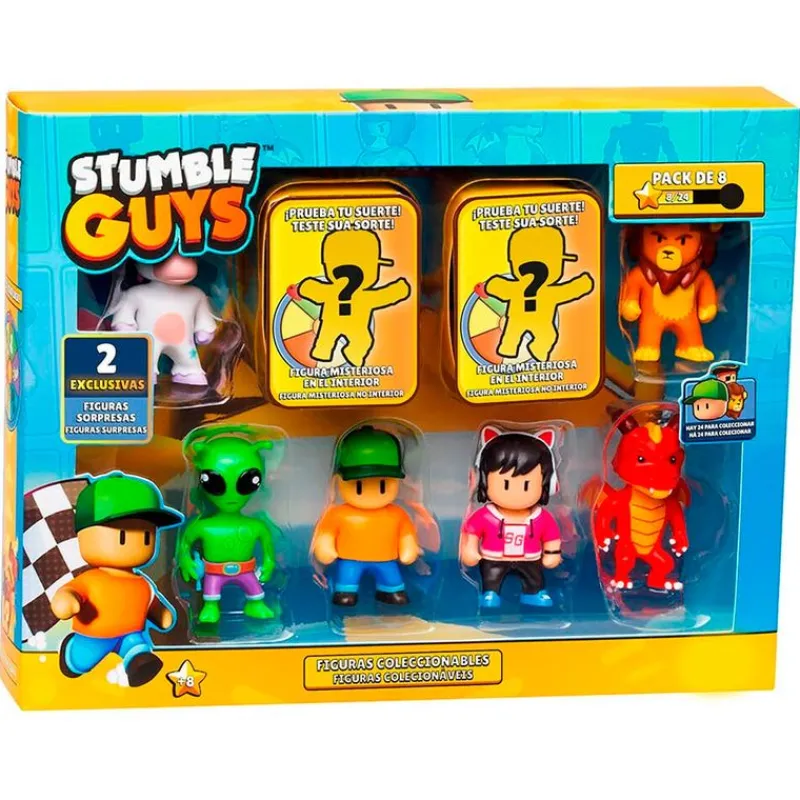 BIZAK Stumble Guys Pack 8 Figuras Surtidas- Figuras Y Figuras De Acción