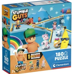 CLEMENTONI Puzzles Y Construcciones|Stumble Guys Puzzle 180 Piezas