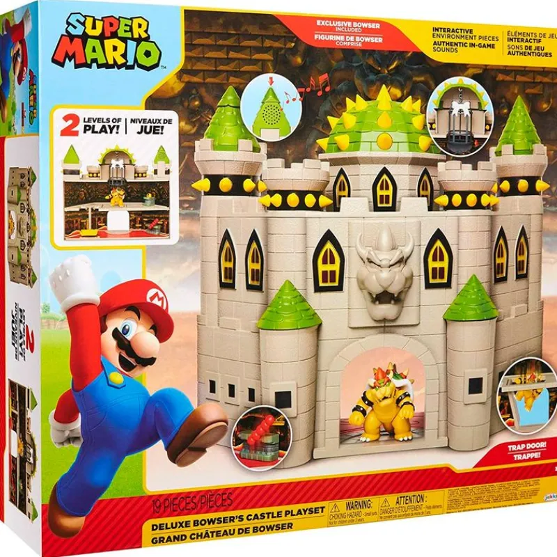 JAKKS PACIFIC Super Mario Playset Castillo Bowser- Figuras Y Figuras De Acción