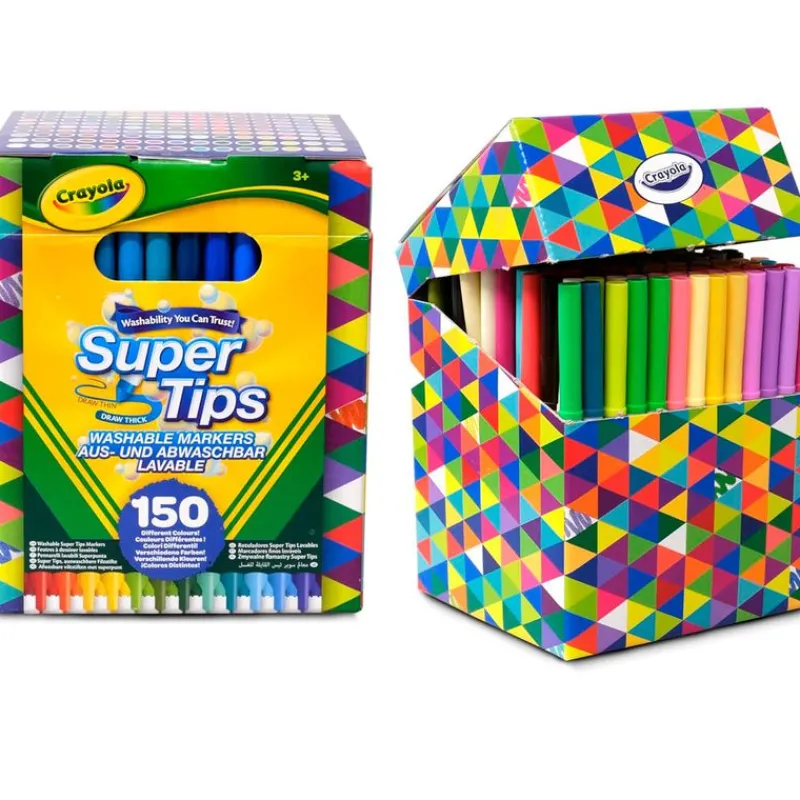 CRAYOLA Escolar|Super Tips 150 Rotuladores Lavables