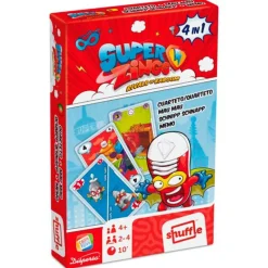 CEFA Superthings Juego Cartas 4 en 1- Juegos De Mesa