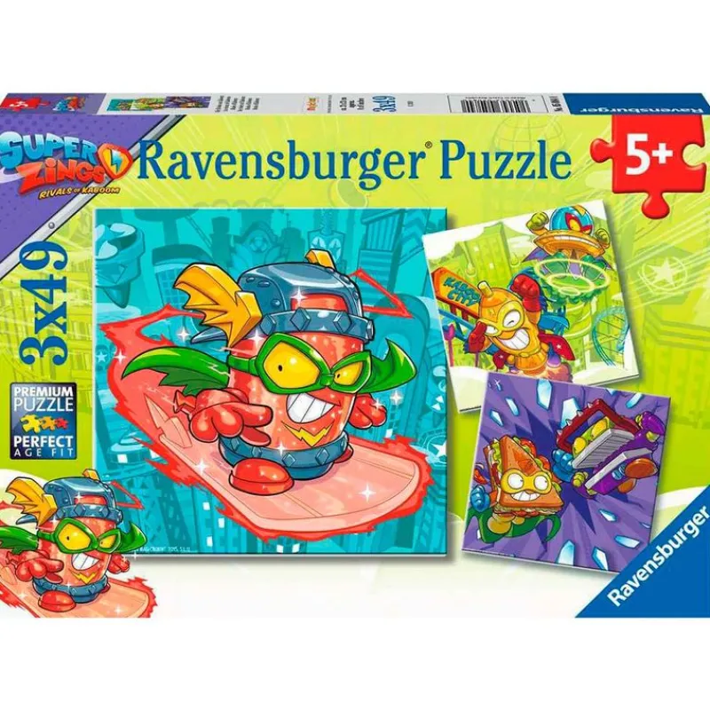RAVENSBURGER Puzzles Y Construcciones|Superzings Pack Puzzle 3x49 Piezas