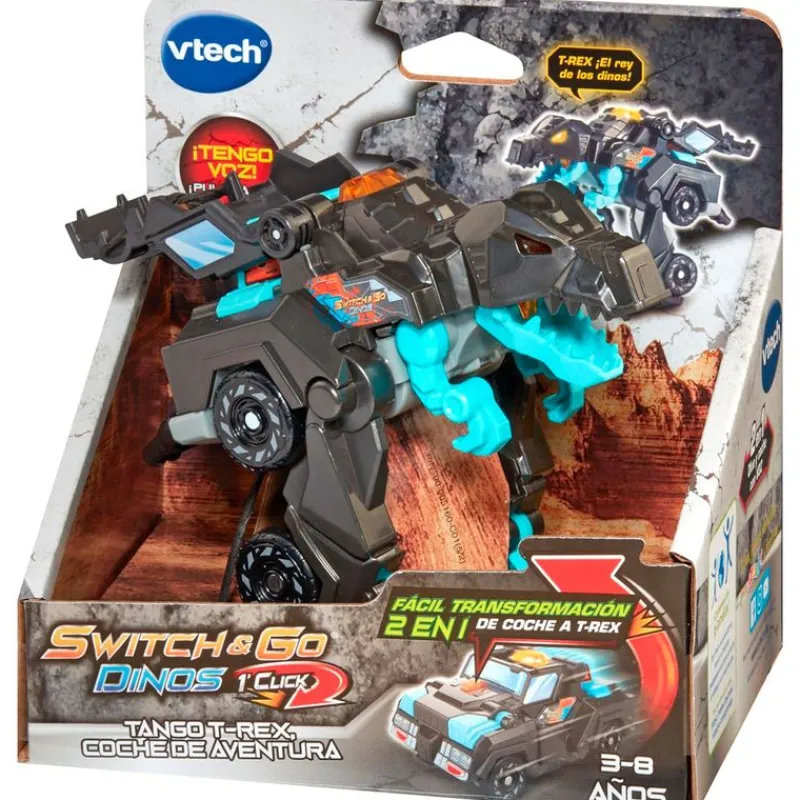 VTECH Switch&Go Dinos OneClick Tango el T-Rex- Vehículos, Trenes Y Parkings|Figuras Y Figuras De Acción