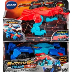 VTECH Vehículos, Trenes Y Parkings|Figuras Y Figuras De Acción|Switch&Go Dinos Superdino 2 en 1 Surtido