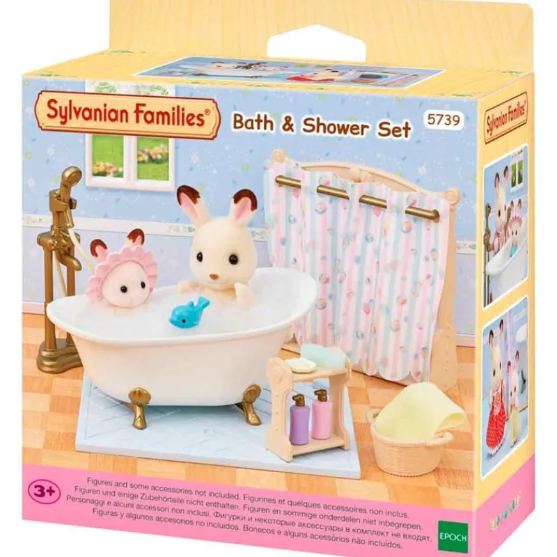 EPOCH Sylvanian Families Pack Baño y Ducha- Muñecas