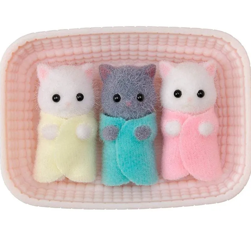 EPOCH Sylvanian Families Trillizos Familia Gatos Persas- Muñecas