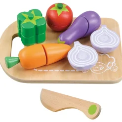 DRIM DISCOUNT Tabla de Vegetales Cortados de Madera- Juegos De Madera|Juegos Y Juguetes De Imitación