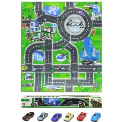 DRIM DISCOUNT Vehículos, Trenes Y Parkings|Tapiz de coches + 6 Coches