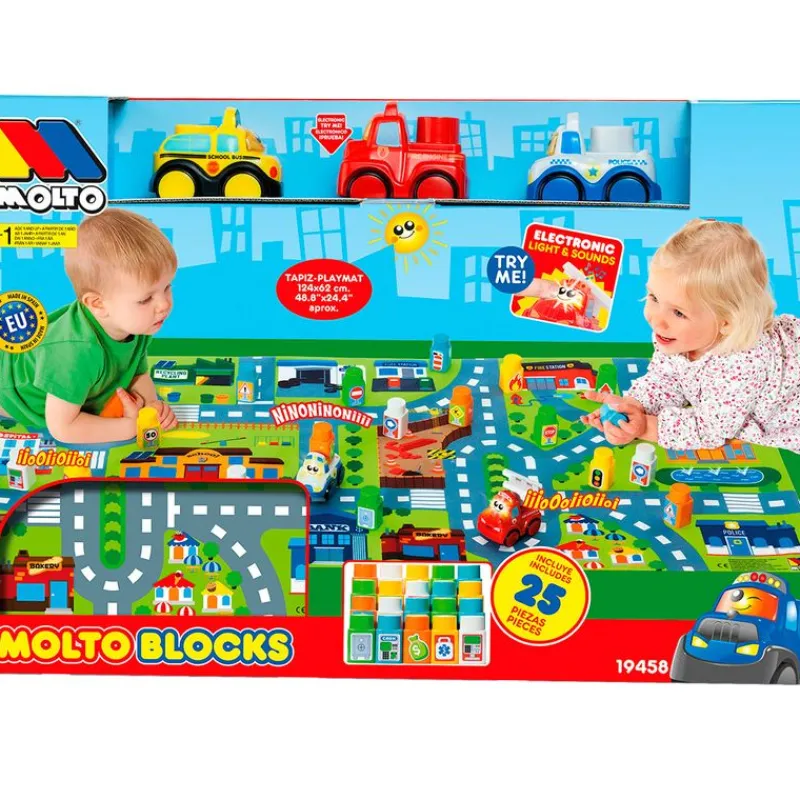 MOLTO Vehículos, Trenes Y Parkings|Tapiz Infantil con Vehículos