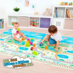 MOLTO Primera Infancia Y Preescolar|Tapiz Suelo XXL Reversible Playmat