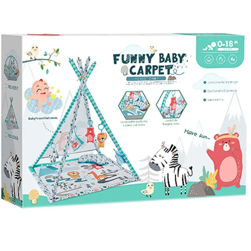 DRIM DISCOUNT Tienda Indio con Alfombra Bebé- Primera Infancia Y Preescolar