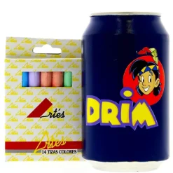 DRIM DISCOUNT Tizas Colores Antipolvo 14 Unidades- Escolar