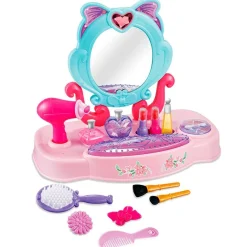 DRIM DISCOUNT Tocador Infantil Sobremesa con Accesorios- Juegos Y Juguetes De Imitación